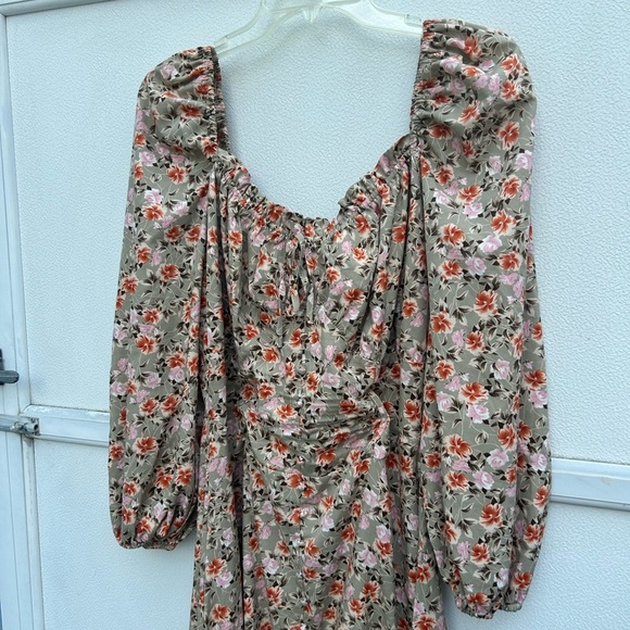 Missguided floral maxi dress 12 multi cottage core prairie coquette milk maid - Picture 14 of 14